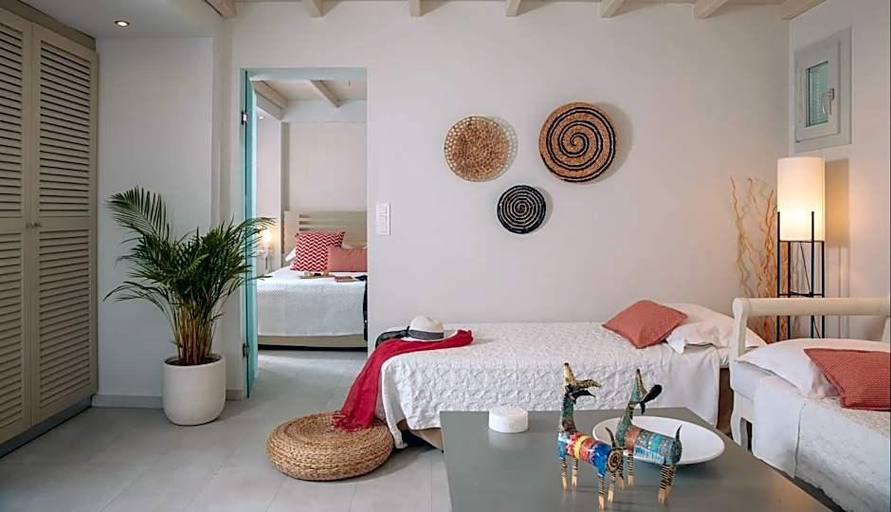 Bedroom 2, Iria Beach art hotel, South Aegean