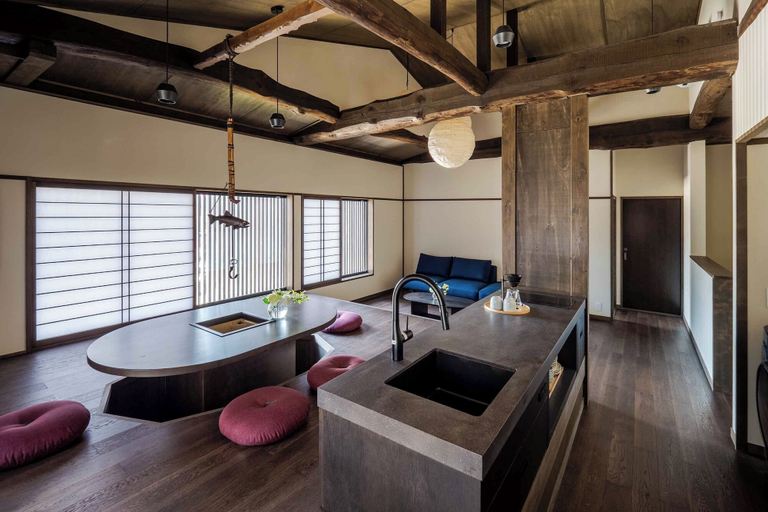 Private kitchen 3, Nananohi Machiya House, Takayama