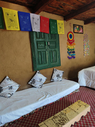 Bedroom 2, Earthen Pods: Rustic Mud House & Cozy Huts, Kullu