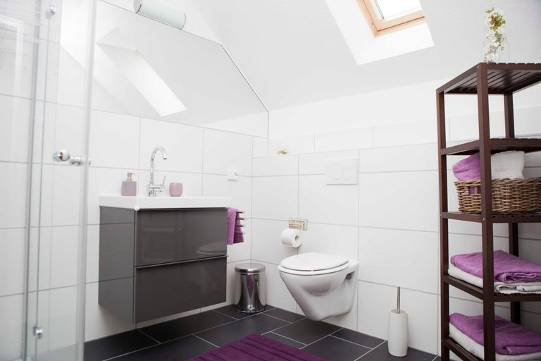 Bathroom 2, Ferienwohnungen Elsbacher Hof, Odenwaldkreis