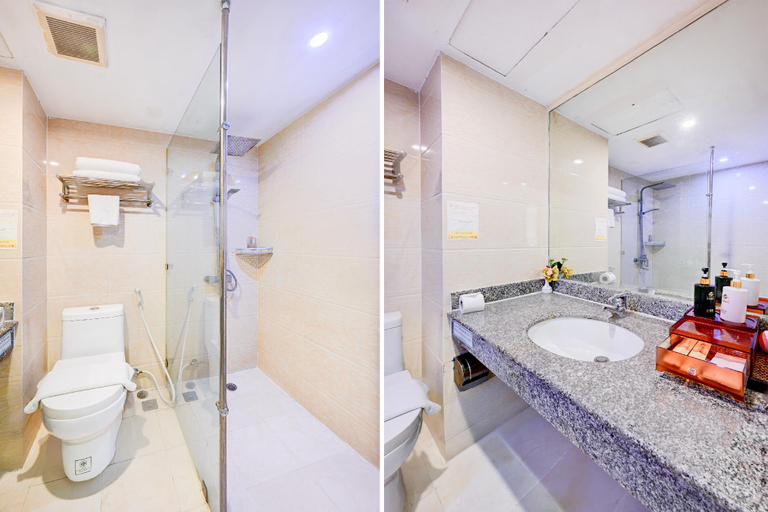Bathroom 4, Dancenter Bangkok Travellers Hotel, Huai Kwang