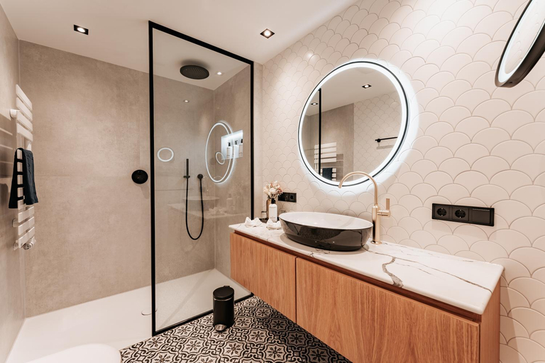 Bathroom 4, Strandhotel Kurhaus Juist, Aurich