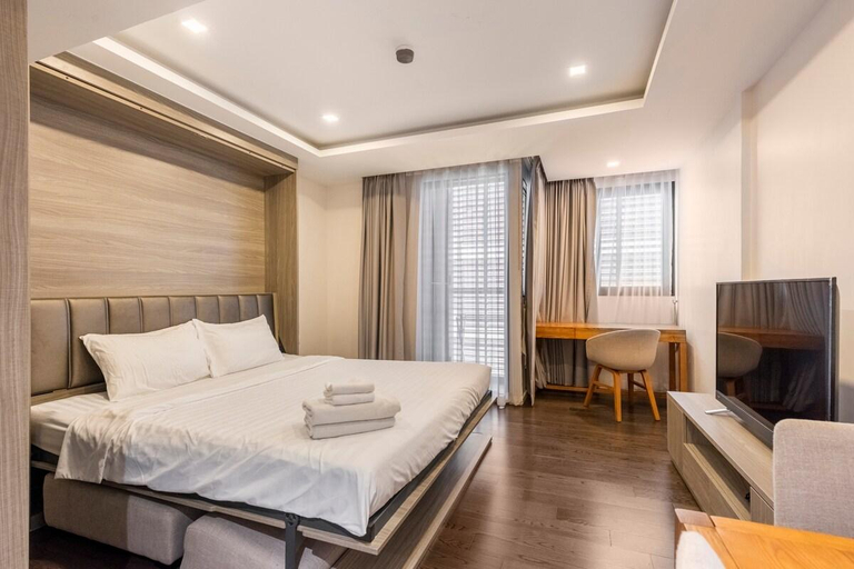 Bedroom 3, LUXURY CENTRAL 5mins walk to BTS Asok!max2ppl!(64), Khlong Toey