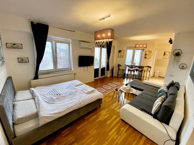 Bedroom, KENT Apartments, Priština