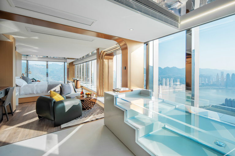 270度豪华江景水晶汤���套房, Chongqing Indition High Altitude Hotel, Chongqing