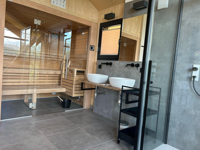 Bathroom, Awesome chalet with sauna, Murau