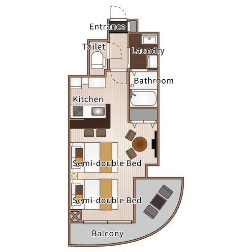 Floor plans, SeRENOⅡShinmachi 801, Osaka