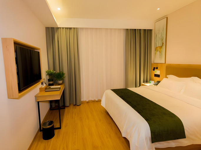 Bedroom, GreenTree Inn Express Henan Xinyang Huaibin County, Zhengzhou