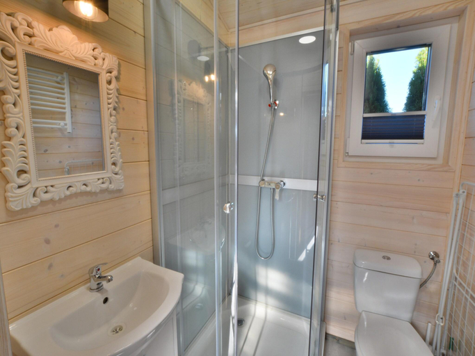 Bathroom, Year-round, modern holiday home with a terrace, Kołobrzeg