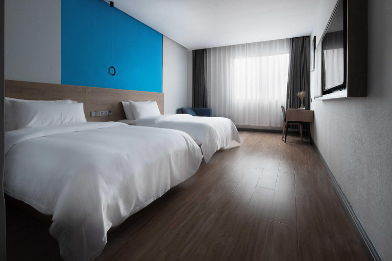 Bedroom 2, Echarm Hotel Chongqing Kaizhou Sports Square, Chongqing