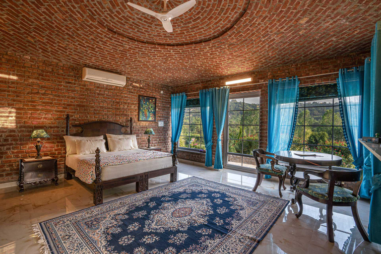 Bedroom 3, StayVista at Brickwood Hill with Outdoor Infinity Pool & Jacuzzi, Sahibzada Ajit Singh Nagar