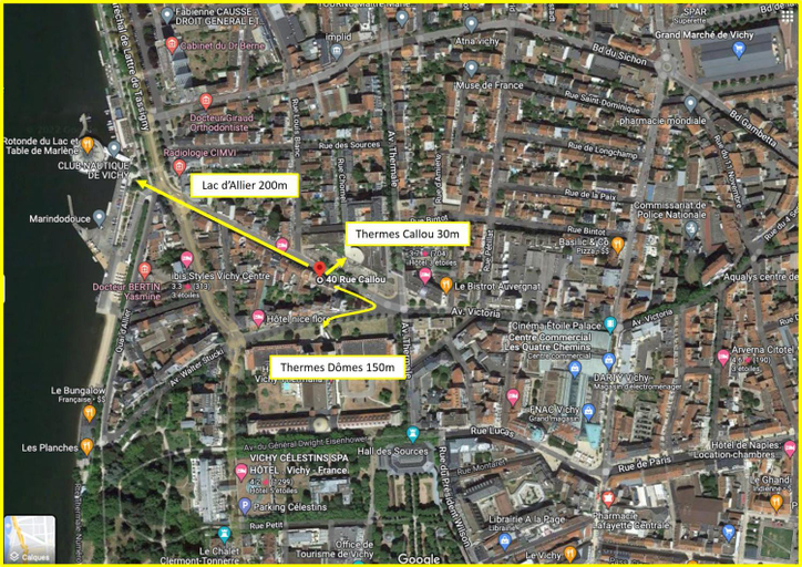 Facilities 4, Residence Bains Callou situee face aux thermes, Allier