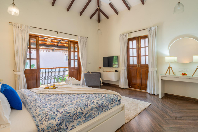 Bedroom 3, ELIVAAS 4 BHK with Pvt Pool in Arpora - Lumin, North Goa