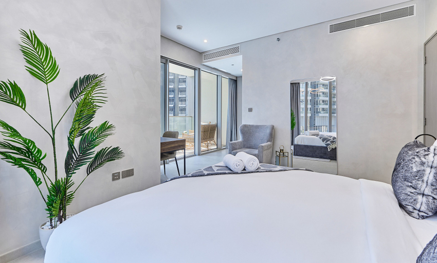 Bedroom 2, bnbme - Grande Residences - 2 BDR, Dubai