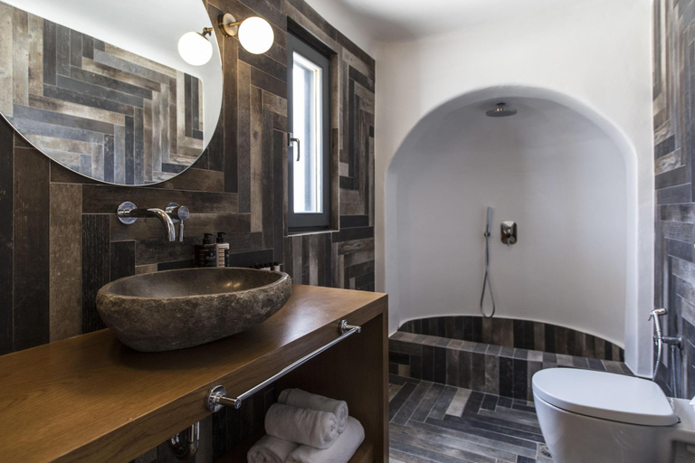 Bathroom 3, Ftelia Bay Hotel, South Aegean
