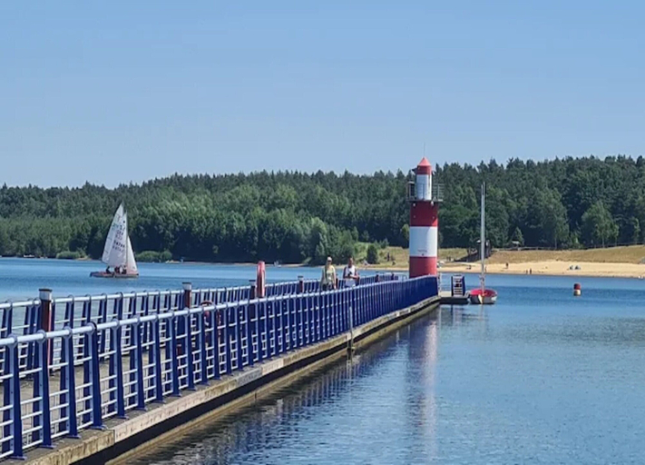 View from property 4, Floating House at Lake Barwalder See, Görlitz