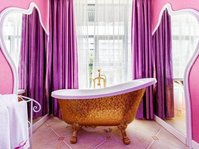 Bathroom, Swan of Love Shenzhen Nanshan hotel , Shenzhen
