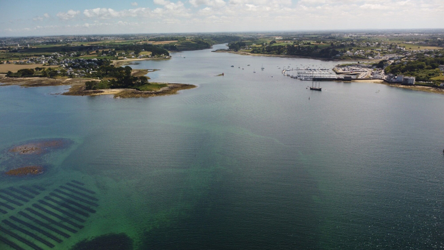 Aerial view 2, Family house with sea view in Landéda, Finistère