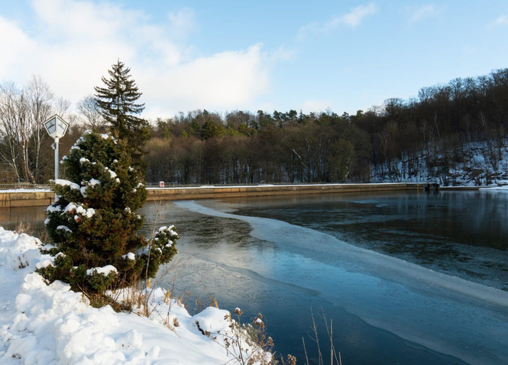 View from property 2, Modern Holiday Apartment With Lake View, Harz