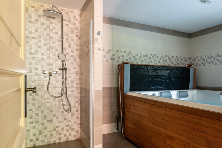 Bathroom 2, Villa in Rudnik With Pool & Sauna Retreat, Trutnov
