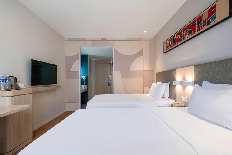 Bedroom 2, Hanting Hotel Qingdao Taitung Weihai Road, Qingdao