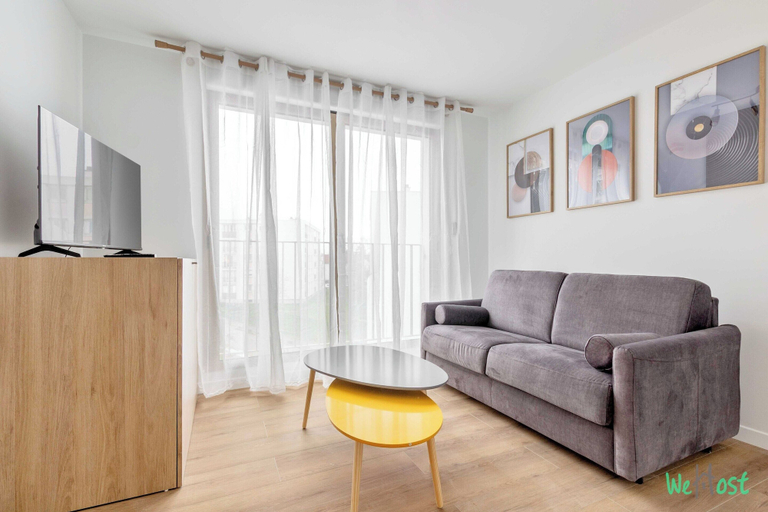 Living area, Pleasant apt With Balcony -6p-proche Disney/paris, Val-de-Marne