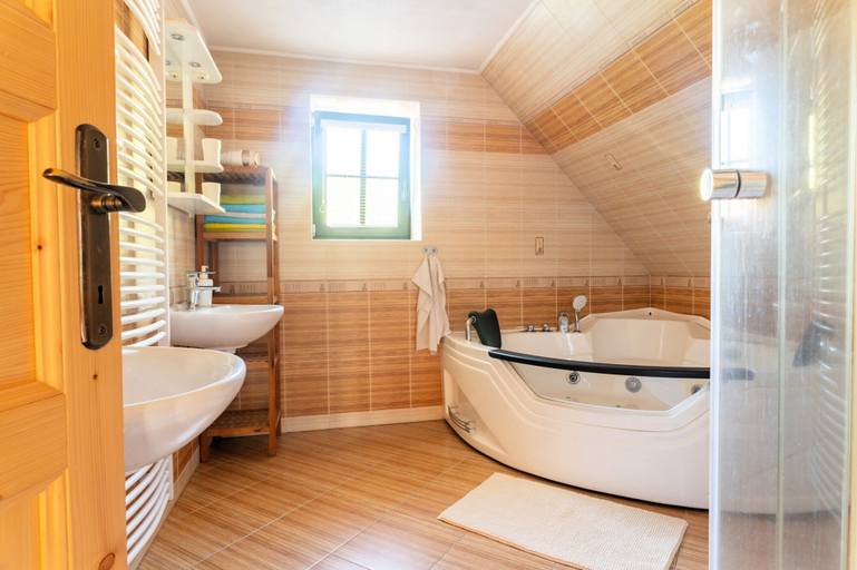 Bathroom 3, Villa in Rudnik With Pool & Sauna Retreat, Trutnov