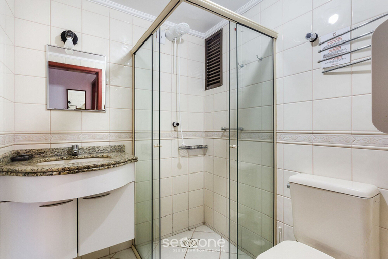 Bathroom, Apt w/BBQ 2BR 350m from beach Jurerê ADJ205, Florianopolis