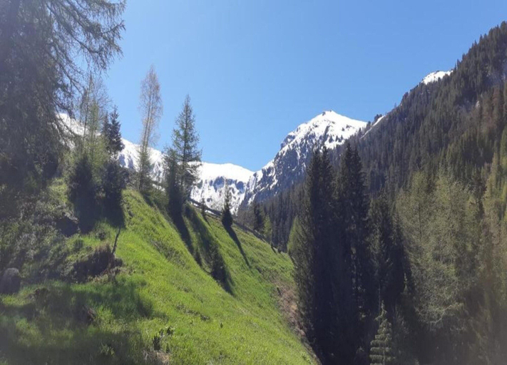 View from property 3, Apartment in Modane With Mountain Views, Savoie
