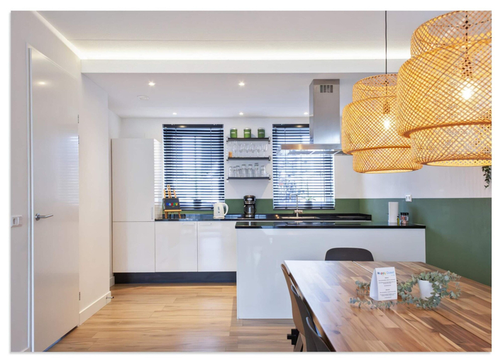 Private kitchen 2, Waterfront Holiday Home With Terrace Views, Nijefurd
