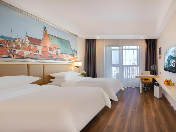 Bedroom 2, Vienna Hotel Qingdao Oriental Yingdu Sunac Xingguangdao, Qingdao