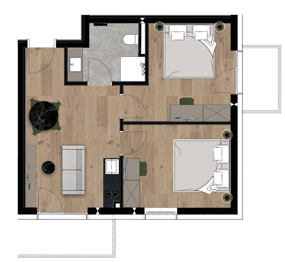 Floor plan 5, Apartment in Kirchberg Near Ski Lift, Kitzbühel