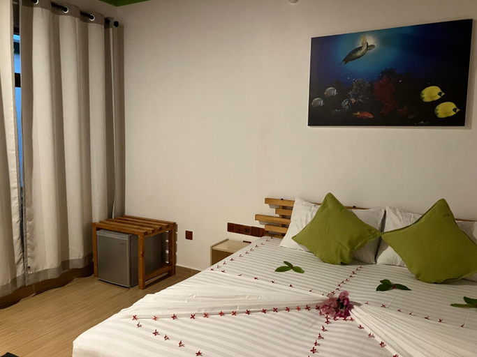 Bedroom, Leaf fish guesthouse Maldives, Vaavu Atoll