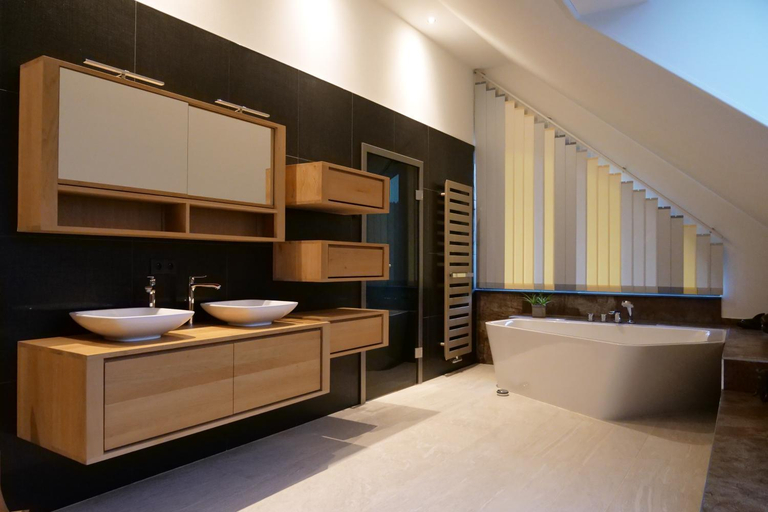 Bathroom 2, TemporeSana Studio-Apartement - 2 adults only health vacation, Liège