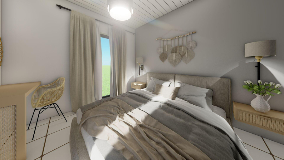 Bedroom 2, Vaso Alykanas Studios, Ionian Islands