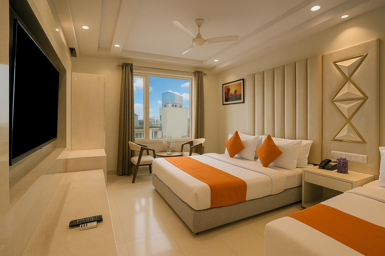 Bedroom 2, Hotel Worth - 1 Minute from New Delhi Station, Delhi