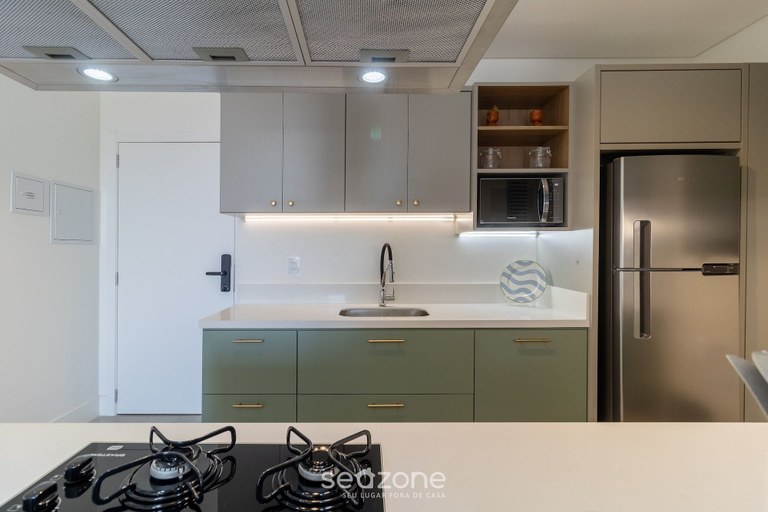 Private kitchen, Balcony With sea View 230m From the Beach! Prb0405, Florianopolis