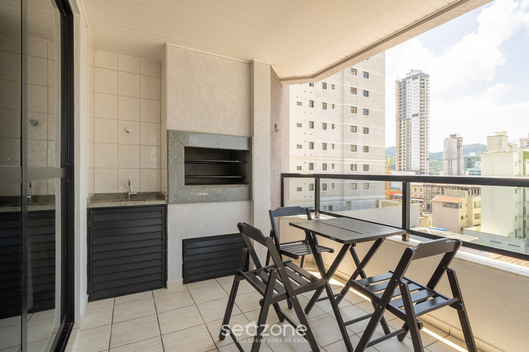 Outdoor dining 4, Apt With sea View and Barbecue in Itapema Gbl601, Itapema