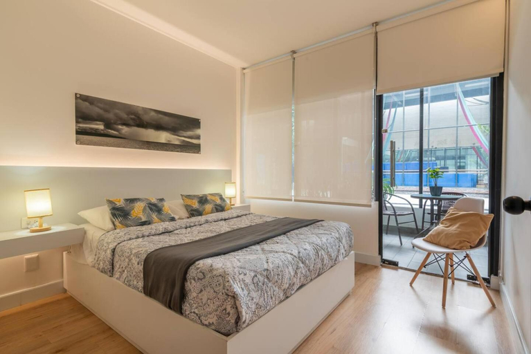 Bedroom 2, Quiet Stylish Studio, Smart TV, Six Flags 1k, Mexico City