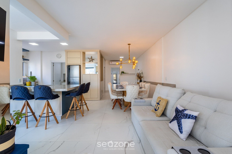 Living area 2, Apart With Barbecue 450m From the Beach Noh1302, Itapema