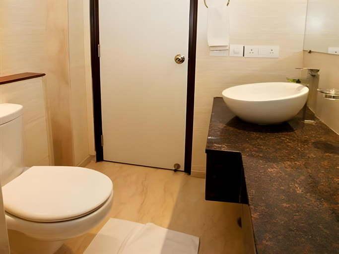 Bathroom 4, Madhuban Hotel, Delhi