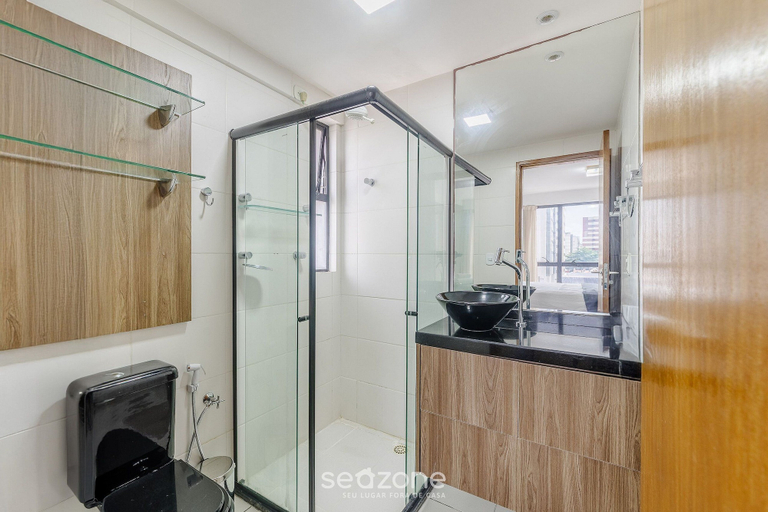 Bathroom, Apts 600m From Ponta Verde Beach in Condo w/ Pool - RPV, Maceió (capital)