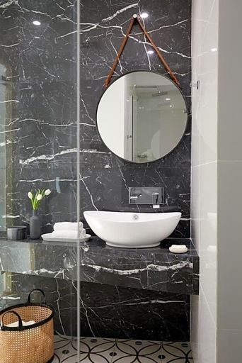 Bathroom, Beautiful 1BR Suite Gorgeous Design, Central Macedonia