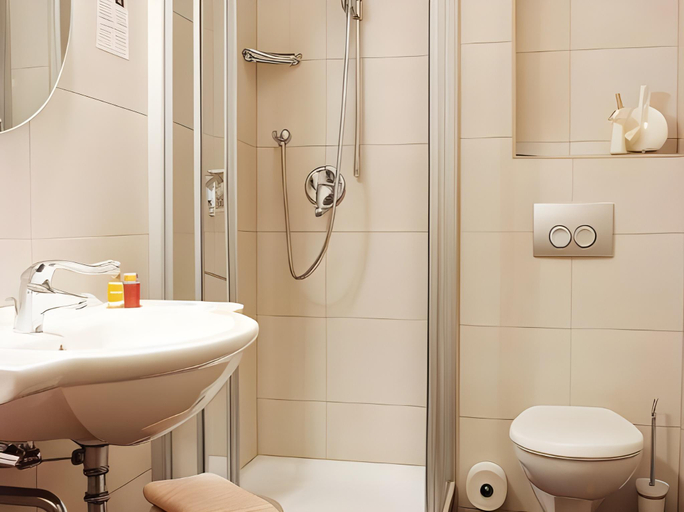 Bathroom 5, Hotel Rappen Rothenburg ob der Tauber, Ansbach