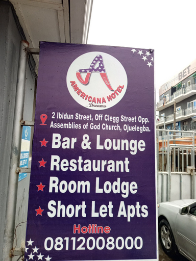 Front of property 4, Americana Hotel, Surulere