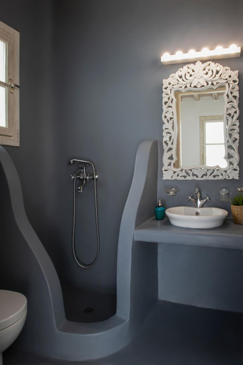 Bathroom 4, MYKONOS-ORNOS -VILAS ANGEL ALICE DEMI -POOL HOLIDAYS with VIEW, South Aegean