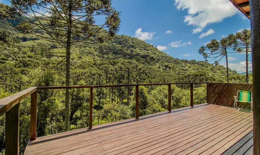 Terrace/patio, Comfortable Cabin With Heater Urubici-sc Egc001, Urubici