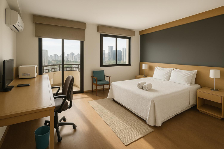 Bedroom 1, Flat 4 Estrelas - Faria Lima, São Paulo