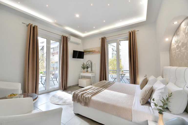 Bedroom 3, Alekos Apartments 2 Netflix, Self Check-In, Attica
