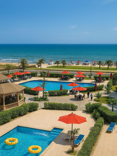 Swimming pool 3, Luxurious Chalet with Ocean Views in Port Said, Al-Manasrah